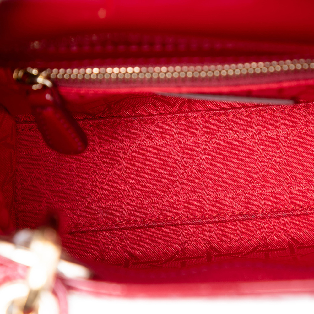 Pre-Loved Dior Mini Patent Cannage Lady Dior - Picture 4 of 8